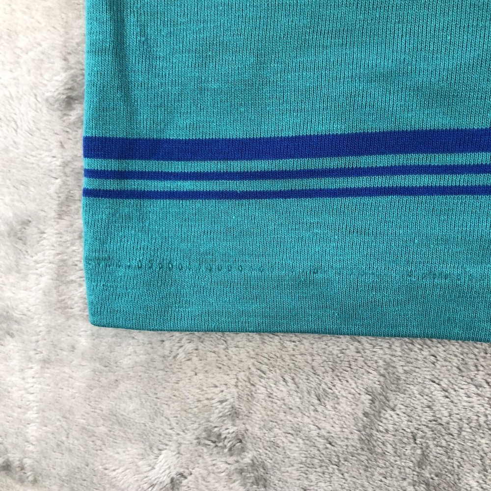 Vintage Sprockets Tank Top Boys 4T Green Blue Stripe Made USA Single Stitch - Picture 8 of 11